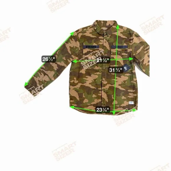 Rare Stussy Camo  International Worldwide Tribe Button Up Shirt  Mens XL - Picture 9 of 11